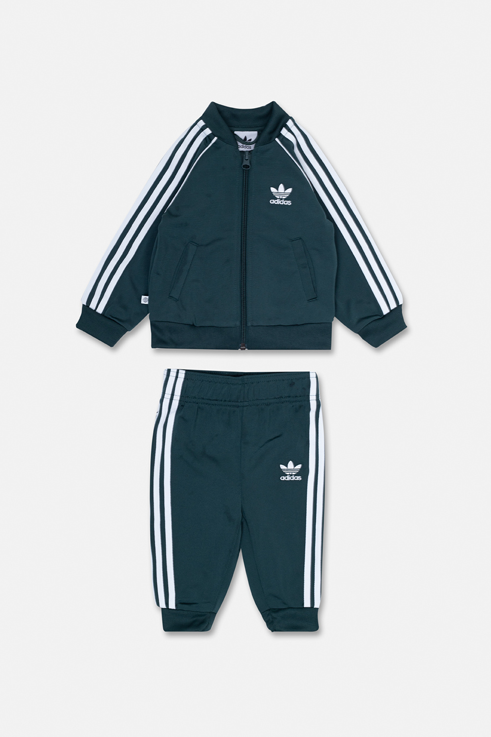 Green adidas best sale tracksuit boys